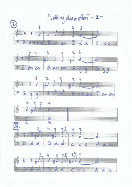 Nothing Else Matters Easy Accordionsheet Page 2