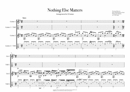Nothing Else Matters Metallica Guitar Duet Page 2