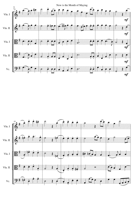 Now Is The Month Of Maying With Variations For String Quintet 2 Violins 2 Violas 1 Cello Page 2