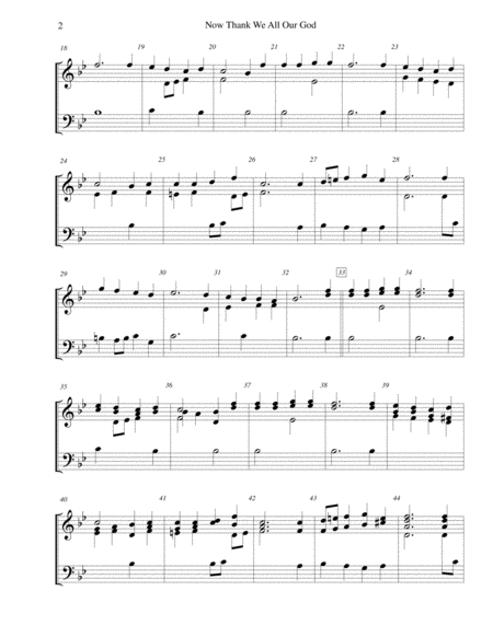 Now Thank We All Our God For 2 Octave Handbell Choir Page 2