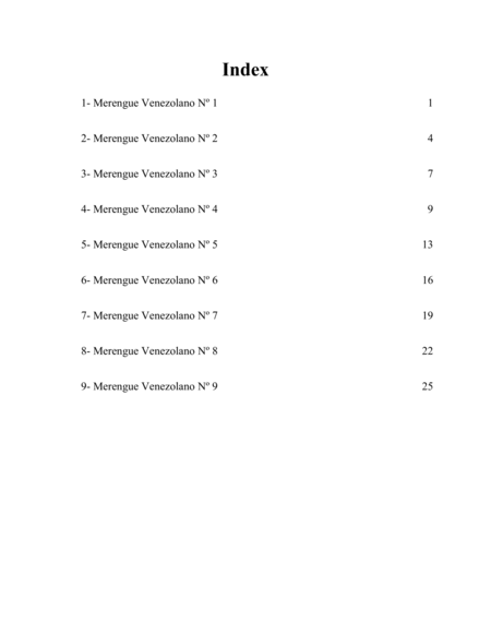 Nueve Merengues Venezolanos Nine Venezuelan Merengues For Piano Page 2