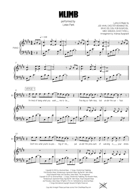 Numb For Choir Ttbb Piano Page 2