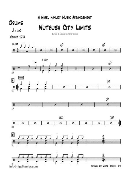 Nutbush City Limits A 8pc Rock Band Chart Page 2