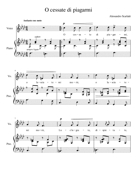 O Cessate Di Piagarmi F Minor Page 2