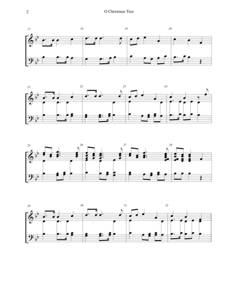 O Christmas Tree For 2 Octave Handbell Choir Page 2