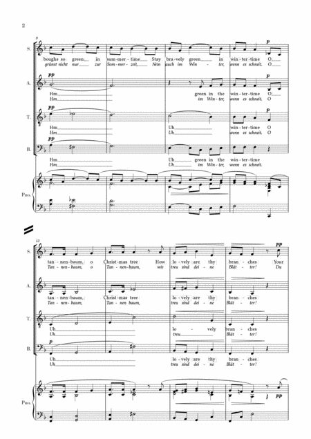 O Christmas Tree O Tannenbaum For Satb Choir And Piano Page 2