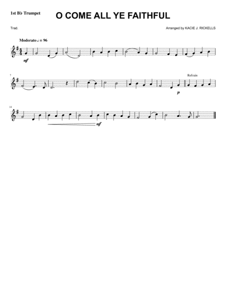 O Come All Ye Faithful Brass Quartet Page 2