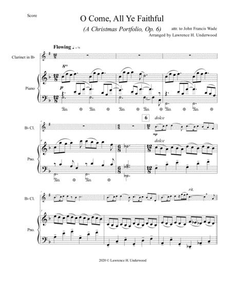 O Come All Ye Faithful For Solo Clarinet Page 2