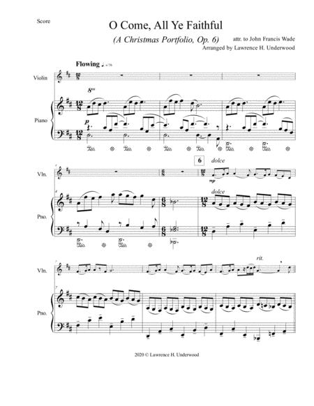 O Come All Ye Faithful For Solo Violin Page 2