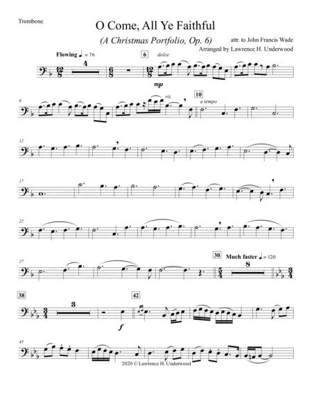 O Come All Ye Faithful For Trombone Baritone Or Euphonium Page 2