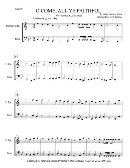 O Come All Ye Faithful Trumpet Tuba Duet Page 2