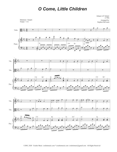 O Come Little Children Duet For Violin And Viola Page 2