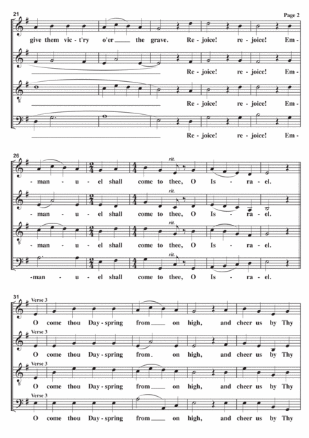 O Come O Come Emmanuel A Cappella Page 2