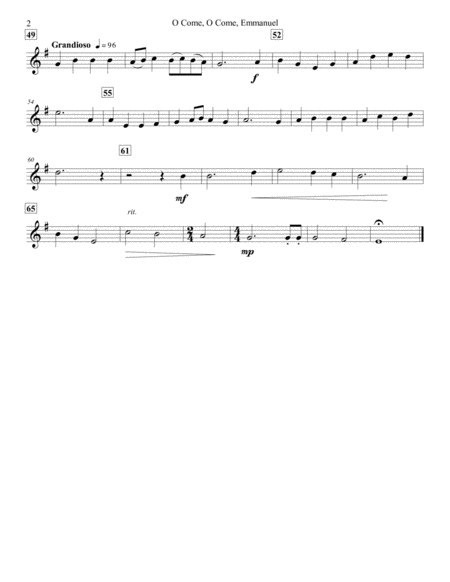 O Come O Come Emmanuel Brass Quartet Page 2