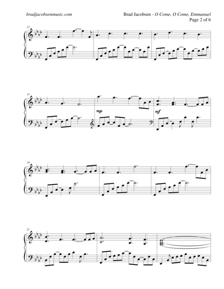 O Come O Come Emmanuel By Brad Jacobsen Page 2