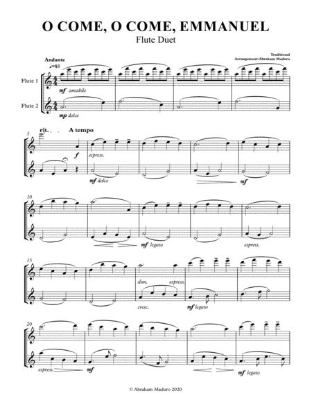 O Come O Come Emmanuel Flute Duet Score And Parts Page 2