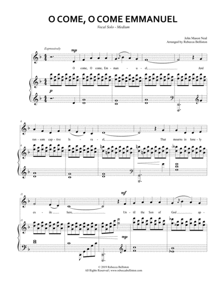 O Come O Come Emmanuel Vocal Solo Medium Page 2