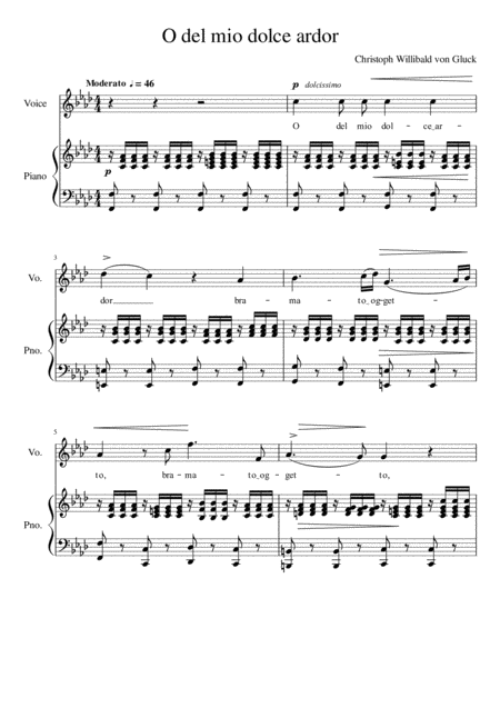 O Del Mio Dolce Ardor F Minor Page 2