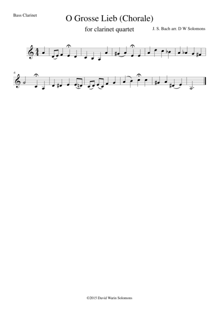 O Grosse Lieb For Clarinet Quartet Page 2