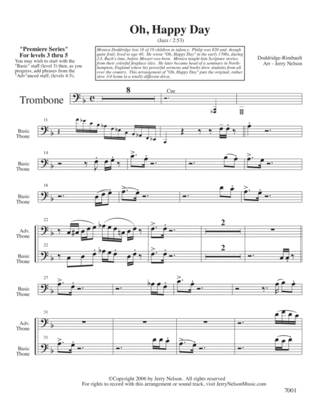 O Happy Day Arrangements Level 3 5 For Trombone Written Acc Hymns Page 2