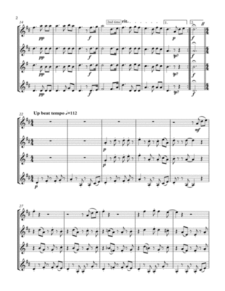 O Happy Day Sax Quartet Aatb Page 2