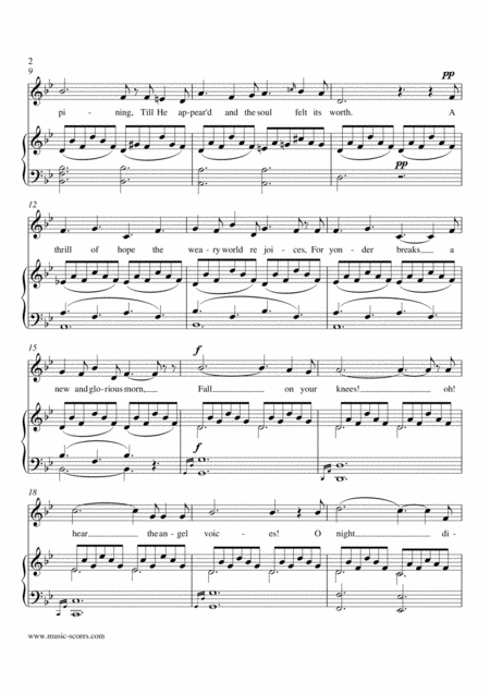 O Holy Night Cantique De Noel Bb Major Voice And Piano Page 2