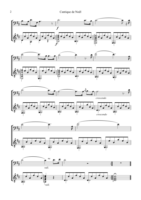 O Holy Night Cantique De Noel For Cello And Guitar Page 2