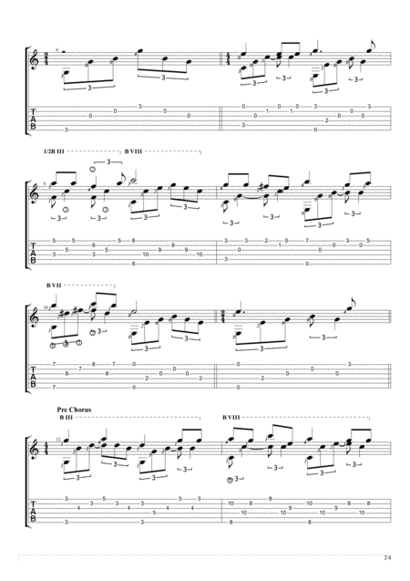 O Holy Night Fingerstyle Guitar Solo Page 2