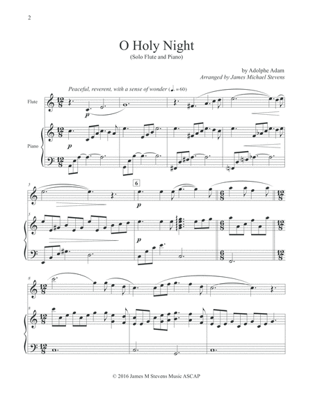 O Holy Night Flute Piano Page 2