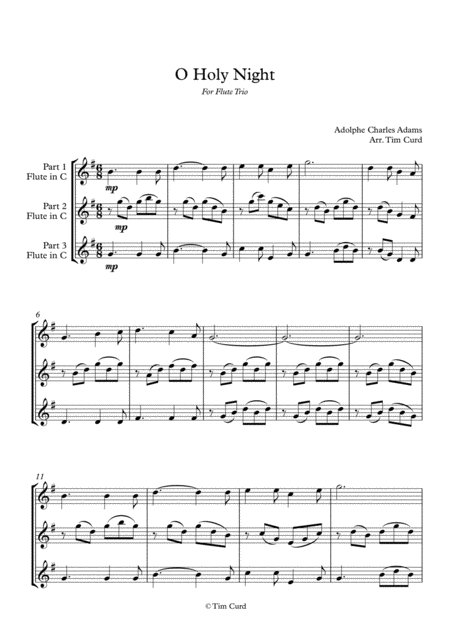 O Holy Night Flute Trio Page 2