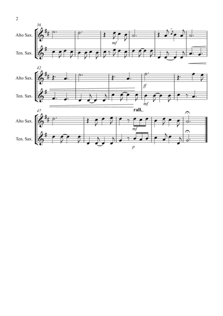 O Holy Night For Alto And Tenor Saxophone Duet Page 2