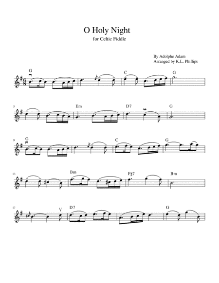 O Holy Night For Celtic Fiddle Page 2