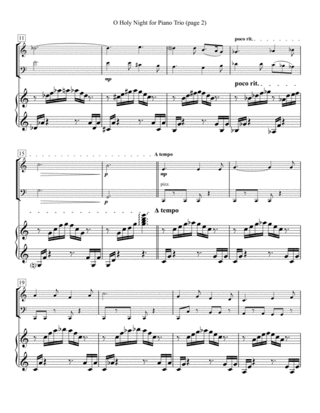 O Holy Night For Piano Trio Page 2