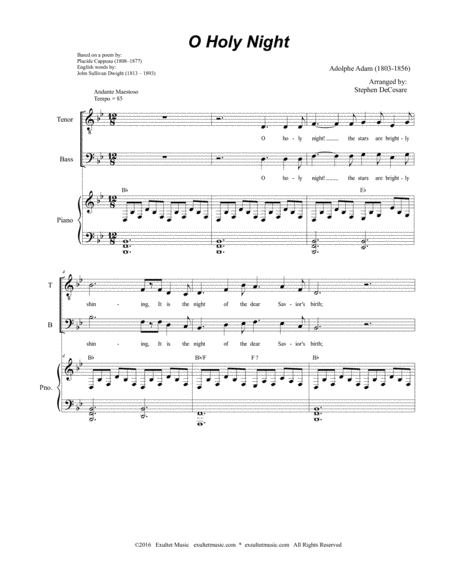 O Holy Night For Satb Medium Low Key Page 2