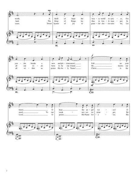 O Holy Night Original Version Medium High Voice Key D Page 2