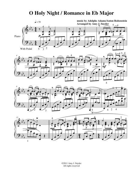 O Holy Night Romance In Eb Major Piano Solo Page 2