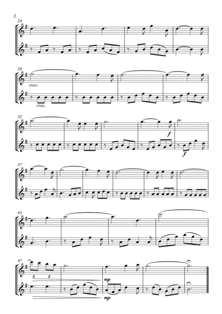 O Holy Night Saxophone Duet Page 2
