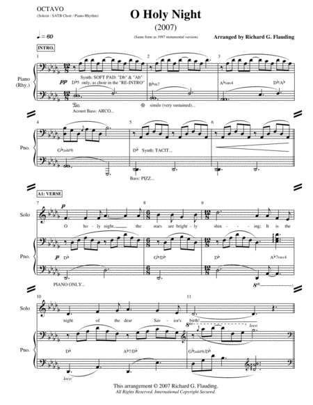O Holy Night Soloist Choir Piano Page 2