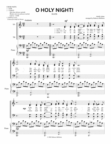 O Holy Night Ssatb Page 2