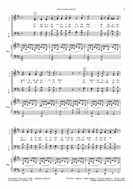 O Holy Night Testo Italiano Santo Natale O Giorno Solenne Page 2