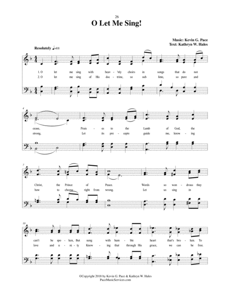 O Let Me Sing An Original Hymn Page 2