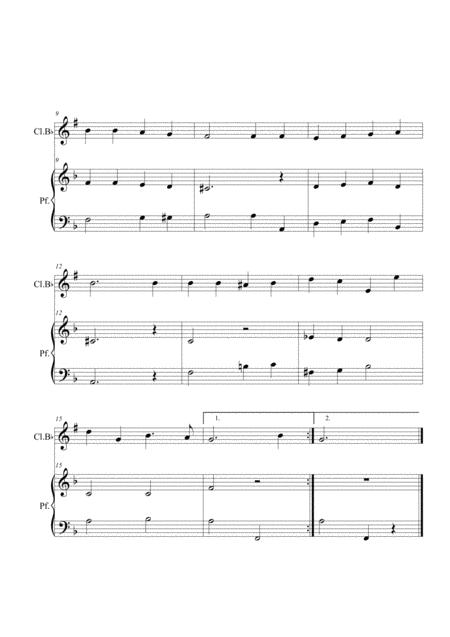 O Little Town In A Bethelem Clarinet And Piano Page 2