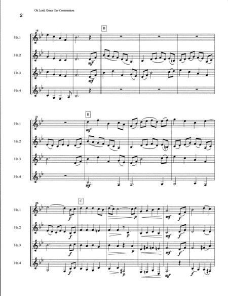 O Lord Grace Our Communion For French Horn Quartet Page 2