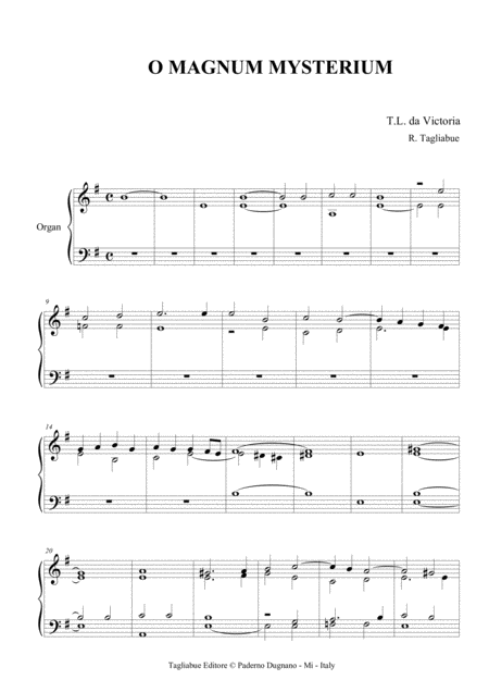 O Magnum Mysterium De Victoria Arr For Organ Page 2