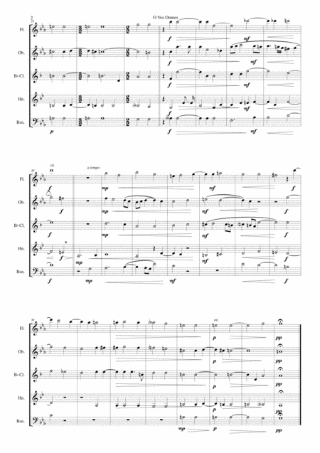 O Vos Omnes Arranged For Wind Quintet Page 2