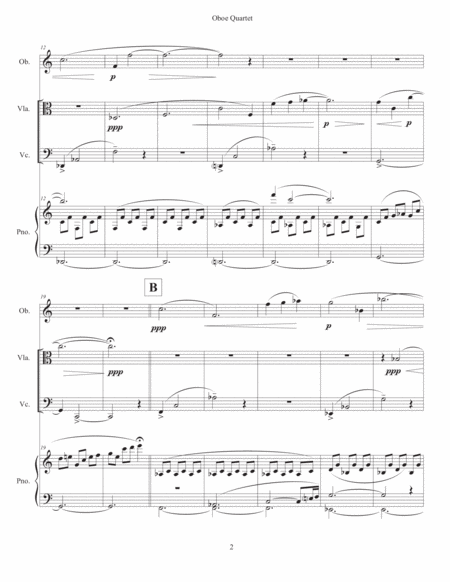 Oboe Quartet 2016 For Oboe Viola Cello And Piano Page 2
