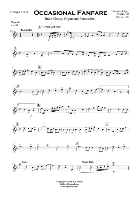 Occasional Fanfare Brass Group Organ And Percussion Page 2