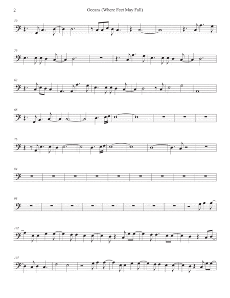 Oceans Easy Key Of C Euphonium Page 2