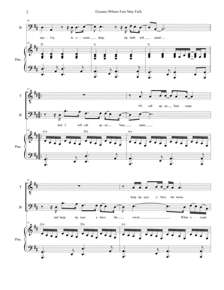 Oceans Where Feet May Fail For 2 Part Choir Tb Page 2