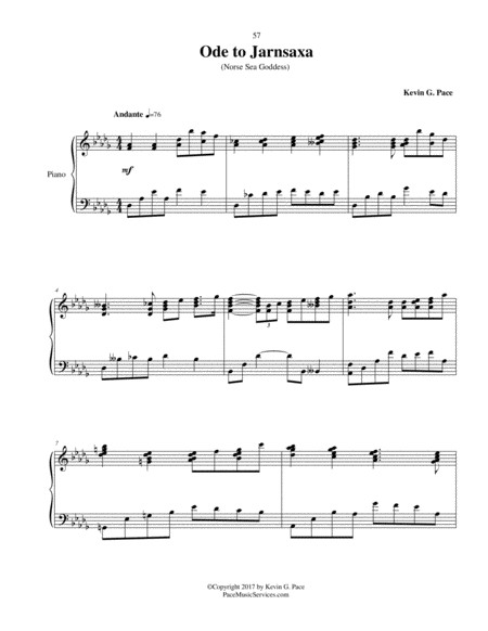 Ode To Jarnsaxa Original Piano Solo Page 2